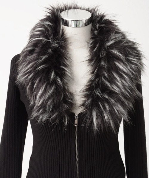 REFLEM（レフレム） カーディガン 「REFLEM/レフレム」ファー付きZIP