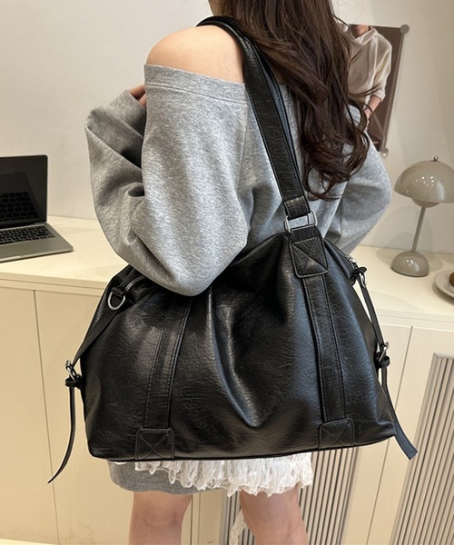 lilful ボストンバッグ 「A4サイズ対応！」大容量マルチWAYボストン