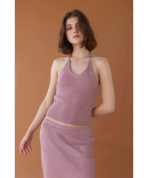 ALEXIA STAM（アリシアスタン） キャミソール Halter Neck Knit Top