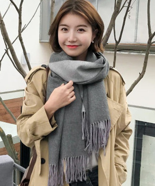 DAY CLOSET ストール マフラー レディース ツートンカラー大判巻き