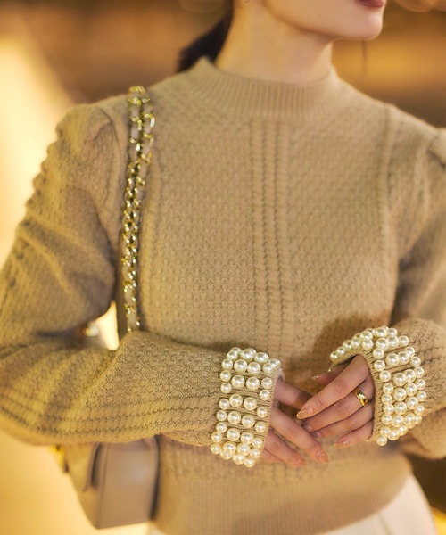 anuans（アニュアンス） ニット セーター パールニットトップス