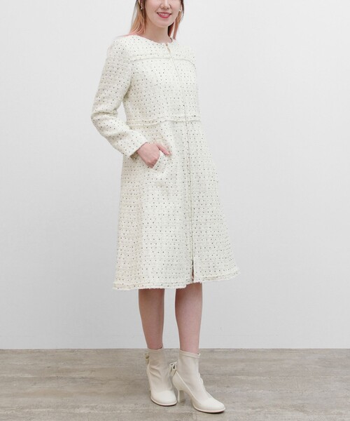 TOCCA（トッカ） ノーカラーコート コート SWEET TWINKLE ツイード