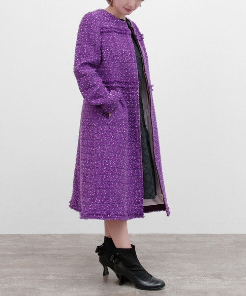 TOCCA（トッカ） ノーカラーコート コート SWEET TWINKLE ツイード