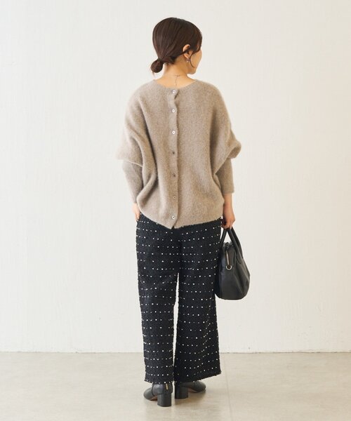 BEARDSLEY（ビアズリー） パンツ つぶつぶツイードウエストリブパンツ