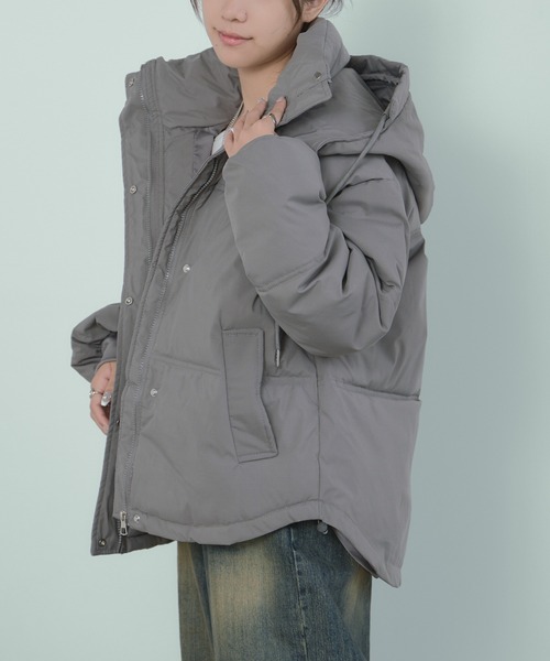 H.TOKYO ダウンコート ダウンジャケット ボリュームネック フーディ