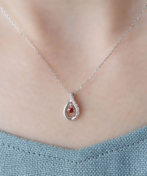 Canal4℃（カナルヨンドシー） ネックレス 「1月誕生石」シルバー