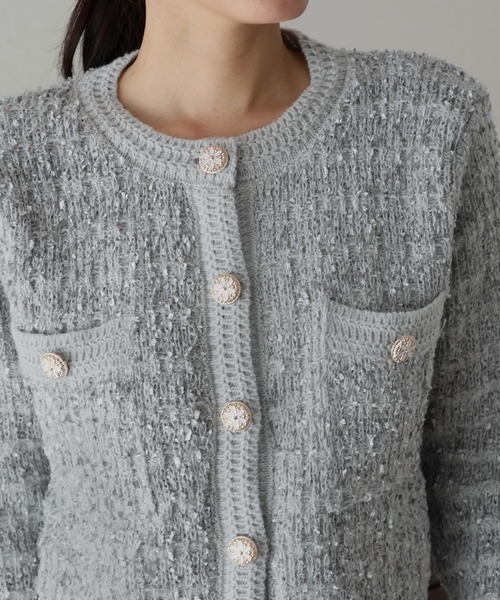 BLUEEAST（ブルーイースト） カーディガン ツイード風ニット