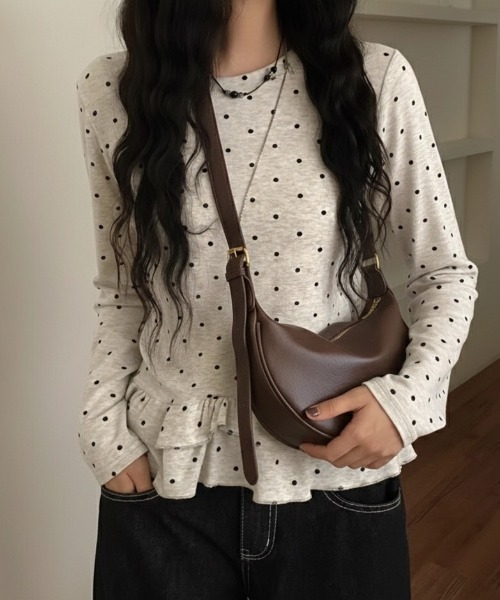 ショルダーバッグ バッグ ハーフムーンワンハンドルショルダーバッグ