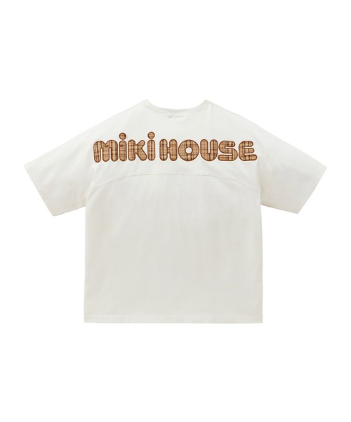 MIKI HOUSE（ミキハウス） tシャツ ミキハウスチェックバックロゴ半袖