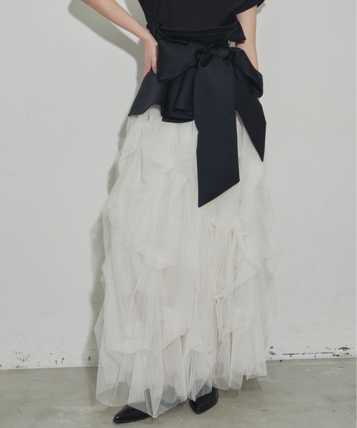 LA BELLE ETUDE（ラベルエチュード） ベルト ボリュームサークルリボン