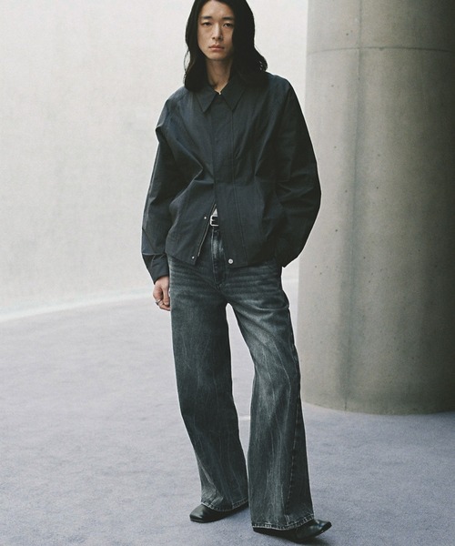 WYM LIDNM ジーンズ CURVED FLARE DENIM SLACKS メンズ レディース