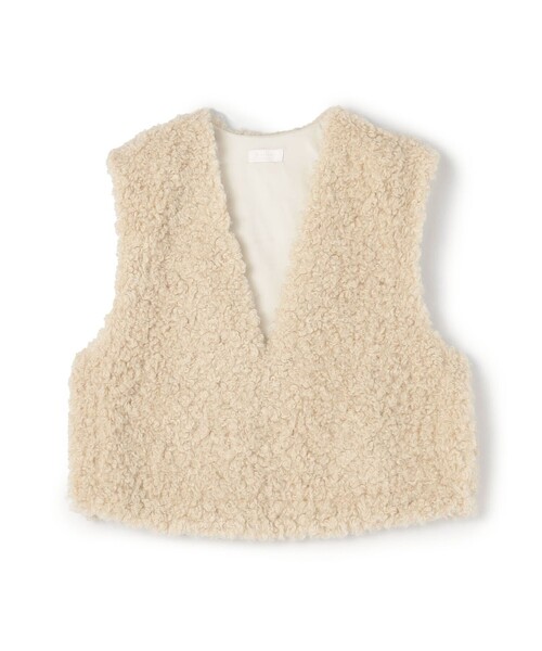 Ballsey（ボールジィ） ベスト ジレ ミックスファー Vネックベスト