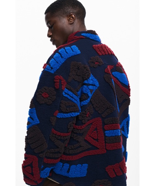 Desigual（デシグアル） コート ジャケット レリーフ加工のエスニック
