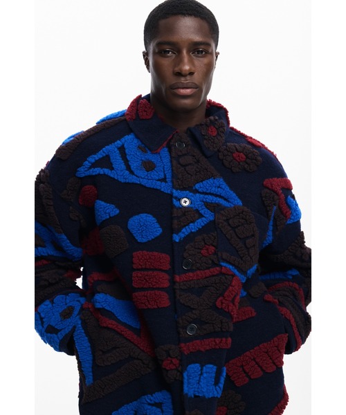 Desigual（デシグアル） コート ジャケット レリーフ加工のエスニック