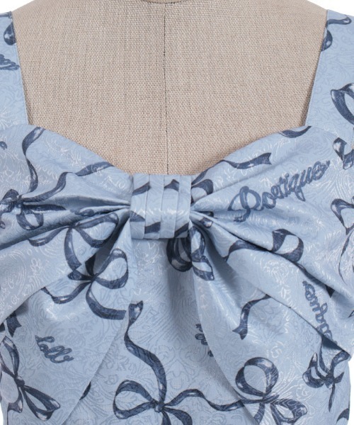 axes femme POETIQUE ジャンパースカート リボン柄ドールジャンスカ