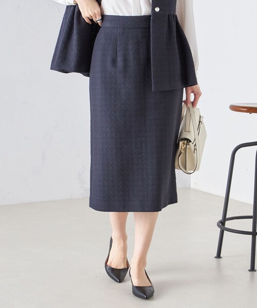 SHIPS（シップス） スカート 「セレモニー対応可」スラブ ツイード