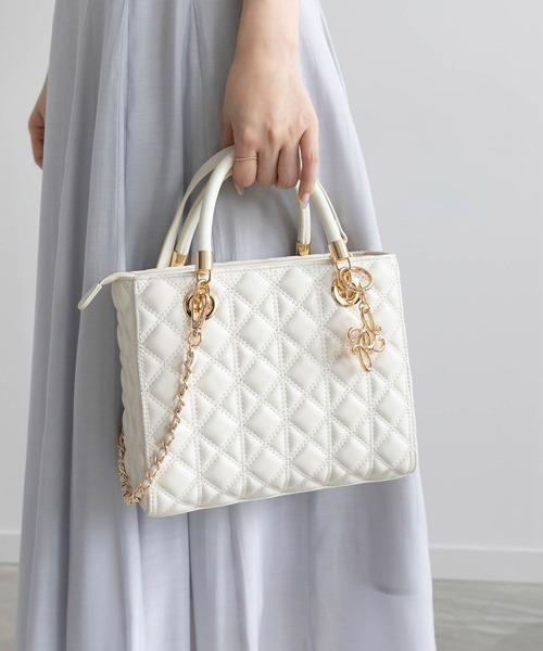 RANDA（ランダ） ハンドバッグ 2WAYキルティングミディバッグ