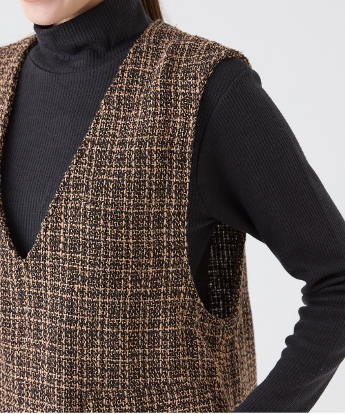 Tuche ベスト ジレ Tuche/トゥシェ ハレの日style ミックスツイード