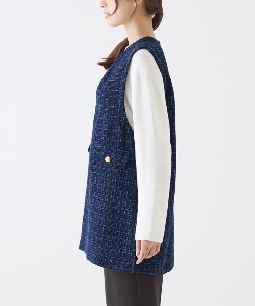 Tuche ベスト ジレ Tuche/トゥシェ ハレの日style ミックスツイード