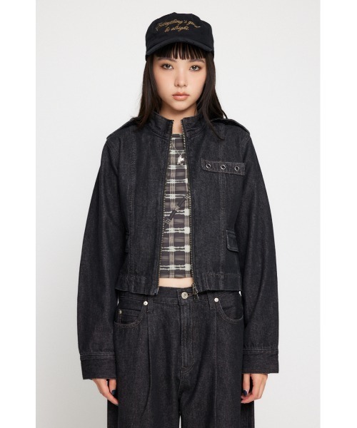 LAGUA GEM（ラグアジェム） デニムジャケット gジャン STAND NECK ZIP