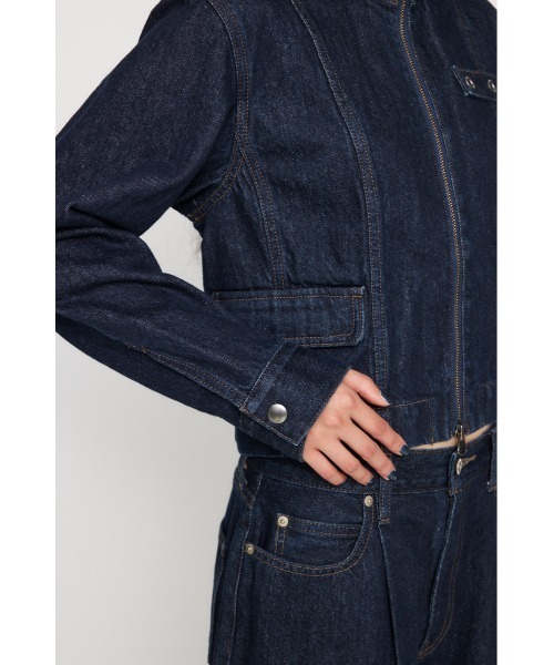 LAGUA GEM（ラグアジェム） デニムジャケット gジャン STAND NECK ZIP