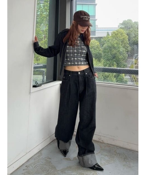 LAGUA GEM（ラグアジェム） デニムジャケット gジャン STAND NECK ZIP