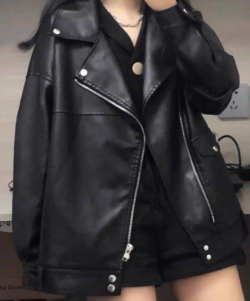 CELENA BEATS レザージャケット ライダース フェイクレザー ダブル