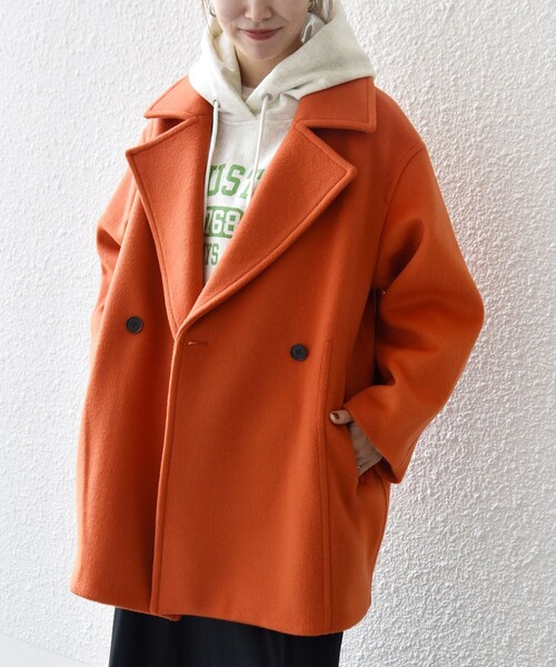 SHIPS any コート チェスターコート any: ウール コクーン テーラード