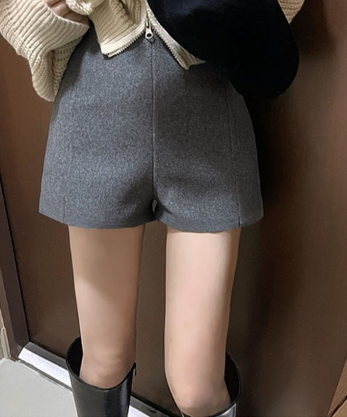 パンツ ウールライクスリムショートパンツ レディース : ZOZOTOWN