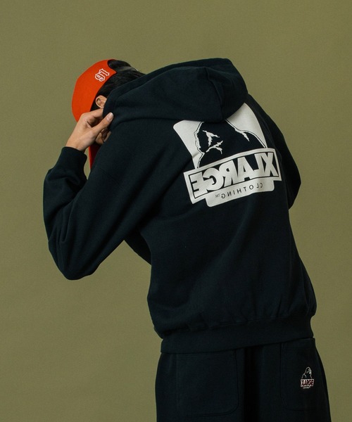 XLARGE（エクストラ ラージ） パーカー BACKSIDE OG W-ZIP HOODED