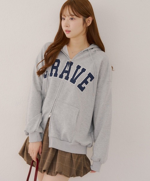 ANOTHER BRANCH OLIVE des OLIVE パーカー BIGロゴZIPパーカー