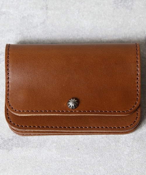 8 財布 栃木レザー スタッズトラッカーウォレット 日本製 メンズ