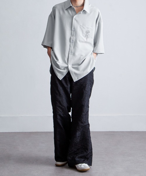 Nilway（ニルウェイ） シャツ 刺繍デザイン オーバーサイズ ドレープ