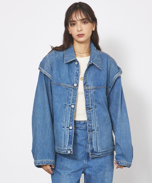 KURO デニムジャケット gジャン 「KURO/クロ」POWER SHOULDER DENIM JK