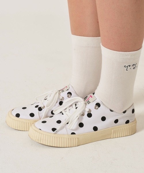 TINA：JOJUN（ティーナジョジュン） スニーカー ドット柄 キャンバス