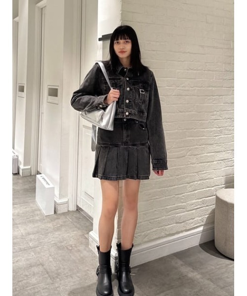 SLY（スライ） デニムジャケット gジャン OVER DYE COMPACT DENIM JK