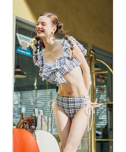 rienda（リエンダ） 水着 マルチファブリックフリルワイヤーカップ