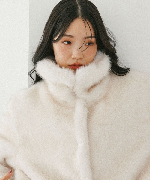 Heather（ヘザー） コート アウター MIXファーショートジャケット