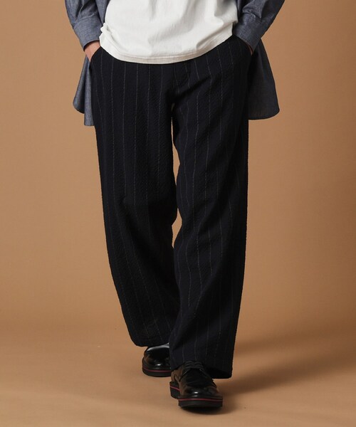 40CARATS&525 BY TAKEO KIKUCHI パンツ ウールサッカーストライプ