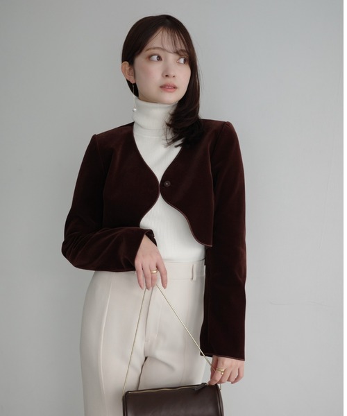 anuans（アニュアンス） ジャケット ノーカラージャケット ニュアンス