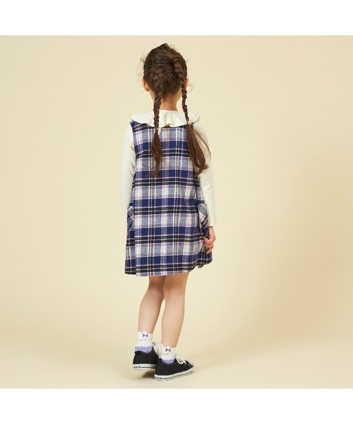 KP ジャンパースカート チェックリバーシブルジャンパースカート(80