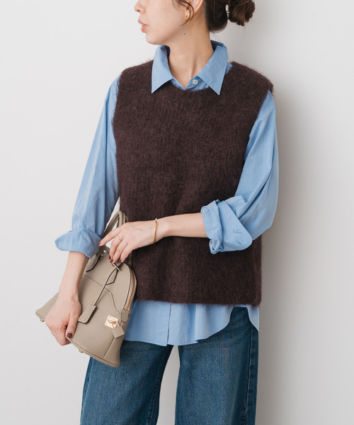 Spick＆Span（スピック アンド スパン） ベスト ジレ アルパカ混ニット
