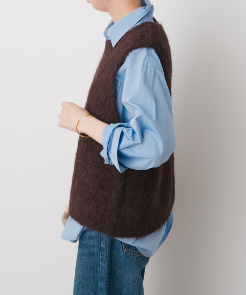 Spick＆Span（スピック アンド スパン） ベスト ジレ アルパカ混ニット