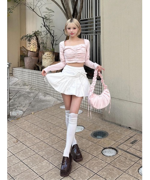 Darich（ダーリッチ） スカート ウエストリボンバルーンミニスカート