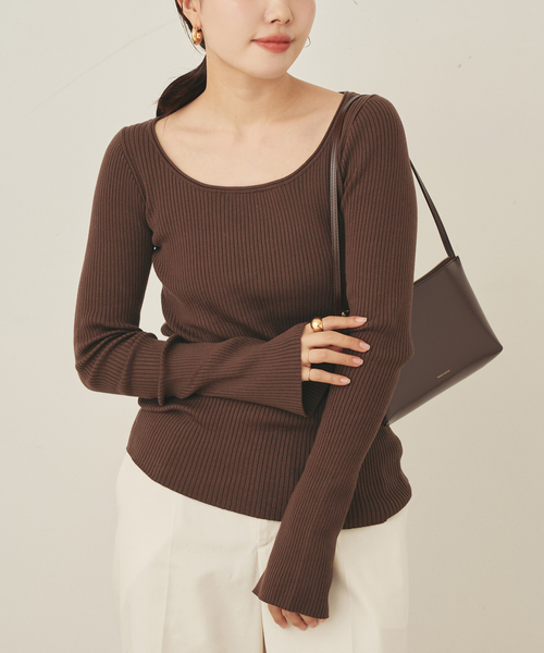 plage（プラージュ） ニット セーター easy care wide rib プル