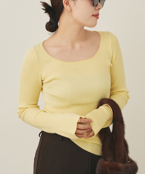 plage（プラージュ） ニット セーター easy care wide rib プル