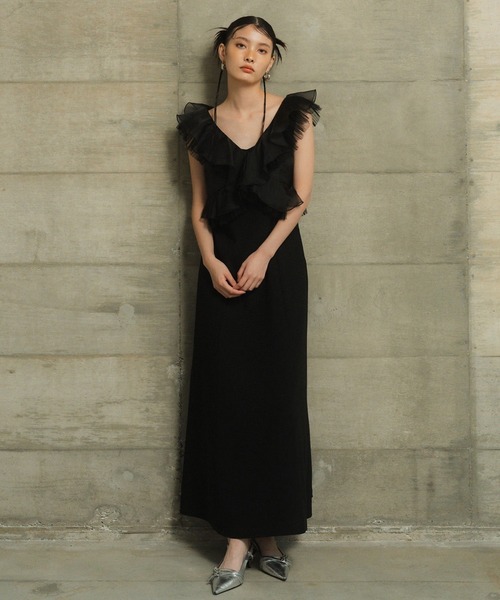 ANDRESD ドレス プリーツチュールドレス / pleats tulle dress