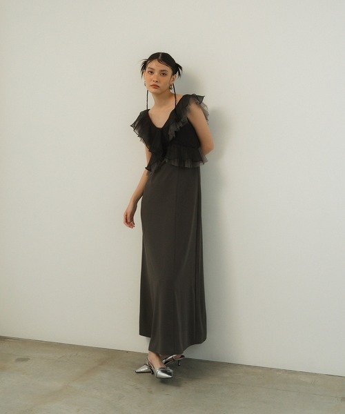 ANDRESD ドレス プリーツチュールドレス / pleats tulle dress