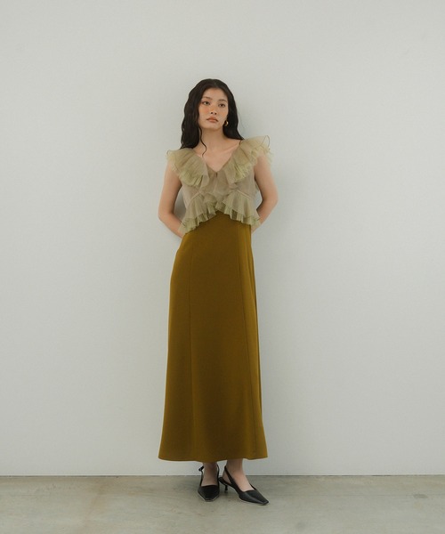 ANDRESD ドレス プリーツチュールドレス / pleats tulle dress