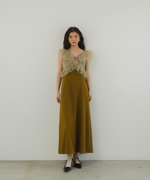 ANDRESD ドレス プリーツチュールドレス / pleats tulle dress